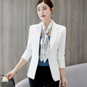 Long Sleeve Solid Color Polyester Blazer