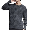 Men Slim Round Neck Sweater