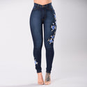 Women Floral Embroidered Skinny Jeans