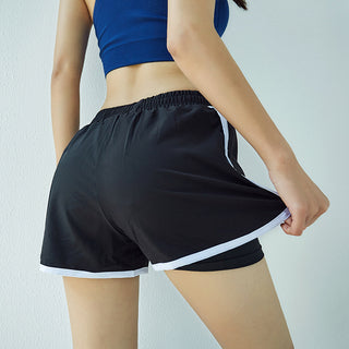 High Waist Elasticated Striped Shorts