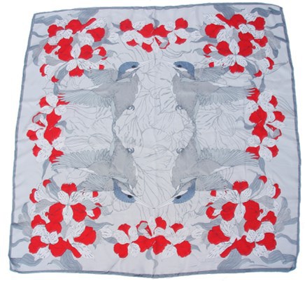 Women Multi-Patterned Printed Silk Scarf