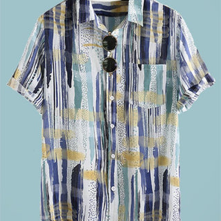 Men Fashion Casual Print Hawaiian Shirt