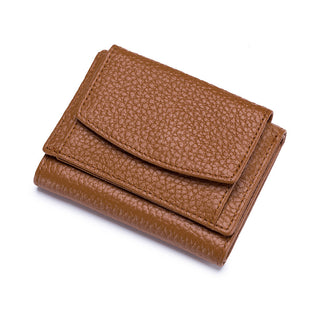 Buy brown Women Leather and Cowhide Mini Wallet