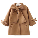 Kids Long Woolen Trench Coat