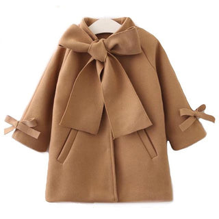 Buy brown Kids Long Woolen Trench Coat