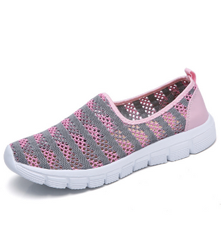 Buy pink Women Woven Mesh Slip-on Sneakers