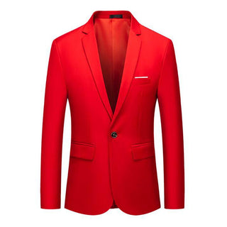 Buy red Men One-button Slimming Blazer