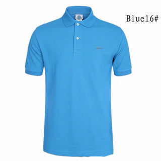 Buy blue Men Lapel Polo T-shirts