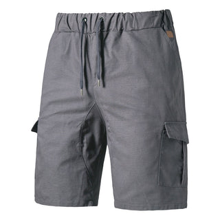 Buy light-grey Men Casual Tooling Multi-pocket Shorts