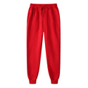 Unisex Cotton Solid Color Mid Waist Sweat Pants