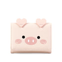 Women Short Three-Fold Cartoon Pig Wallet