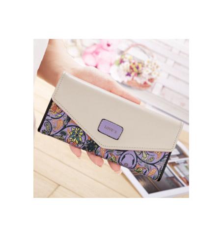 Women Floral Patterned Long Wallet