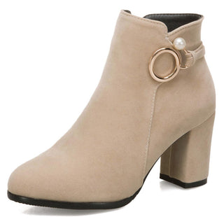 Buy beige Women Pointed Boots with Belt