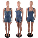 Women's Denim Slim Jumpsuit