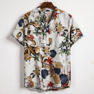 Men Contrast Color Printing Shirt