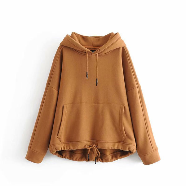 Kangaroo Pocket Plus Velvet Cotton Hoodie