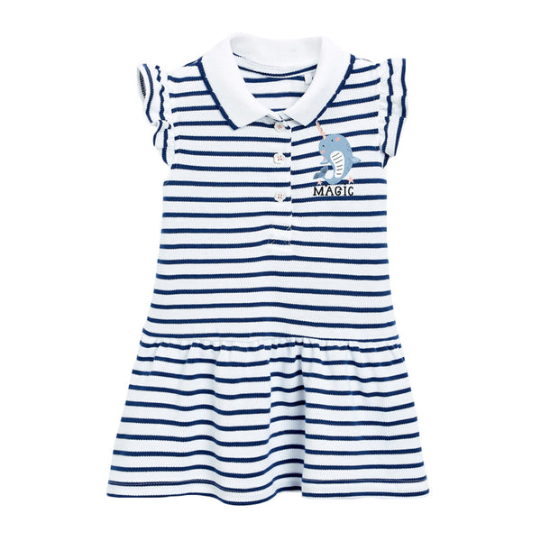 Striped Magic Walrus Short Sleeved Dress