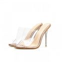 Women Thin Crystal Transparent Heels