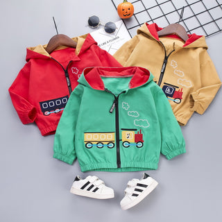 Boys Cartoon Train Jacket