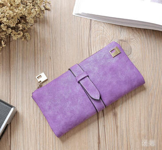 Buy purple Women Polyester PU Leather Wallet