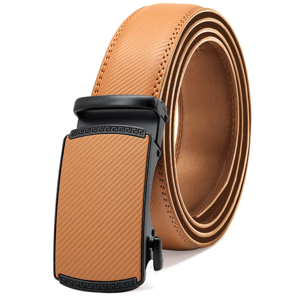 Men Auto Buckle Leather Belt