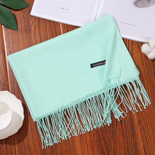 Buy mint Women Foulard Wrapped Neck Scarves