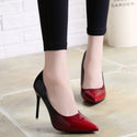 Women Stiletto Gradient Pointed Toe High Heels