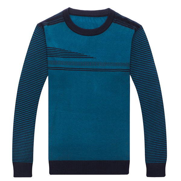 Men Long-sleeved Round Neck Thin Sweater