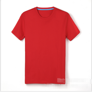 Buy red Pure Cotton Solid Colored T-shirt