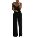 Sleeveless Top Pearl Sling Wide Leg Jumpsuit