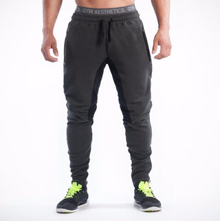 Buy black-pants Men Round Neck Slim Running Hoodie