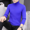 Men Slim-fit High Neck Sweater