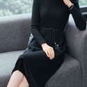 Long-sleeved Knitted Sweater Dress