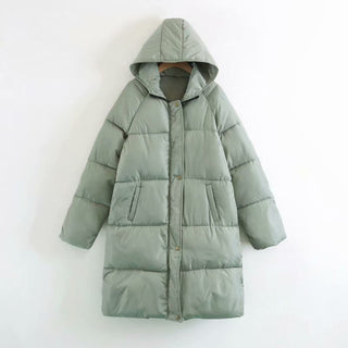 Buy green Women Thick Hooded Jacket