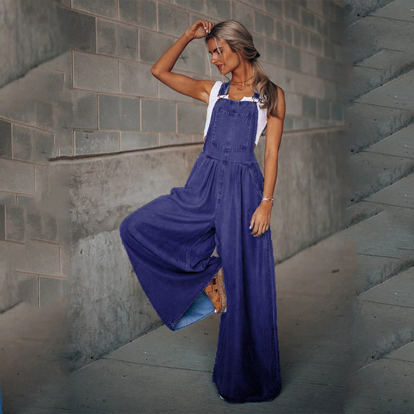 Women's Wide Leg Leisure Jumpsuit