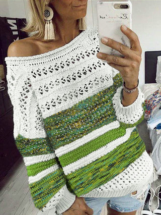 Buy green Women&#39;s Printed Round Neck Sweater