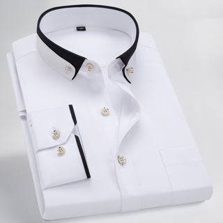 Buy white Men Long Sleeved Fancy Dress Shirt