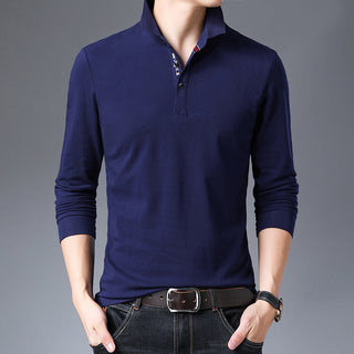 Men Mid Sleeve Solid Colored Polo Shirt