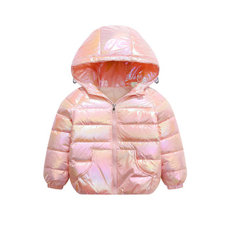 Buy light-pink Kids Polyester Bubble Jacket