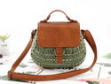 Women Antique Woven Messenger Straw Bag