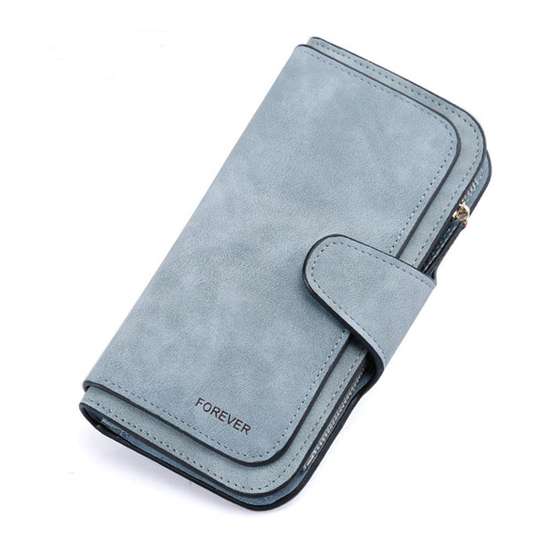 Women Large Leather Multi-Pocket Wallet