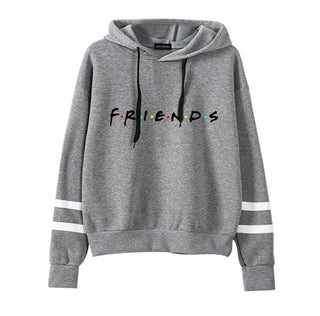 Buy grey2 F.R.I.E.N.D.S Letter Print Long Sleeve Cotton Hoodie