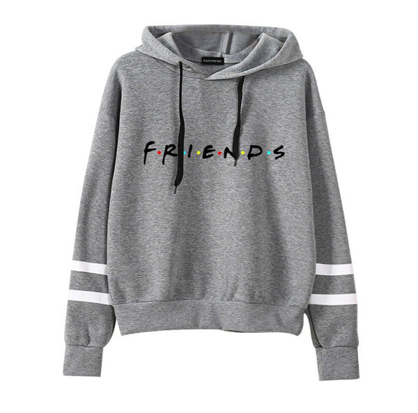 F.R.I.E.N.D.S Letter Print Long Sleeve Cotton Hoodie