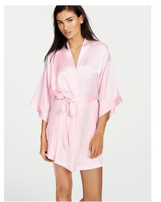 Women Champagne Satin Sleepwear Robe