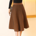 Women Solid Color Ruffled Skirt