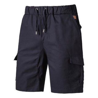 Buy navy-blue Men Casual Tooling Multi-pocket Shorts