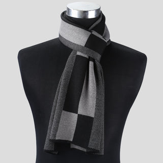 Buy h Men Plaid Wrap Knitting Retro Scarf