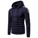 Men Long Sleeve Matching Color Hoodie