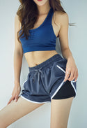 High Waist Elasticated Striped Shorts