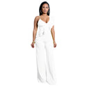 Side Shoulder Ruffled Jumpsuit